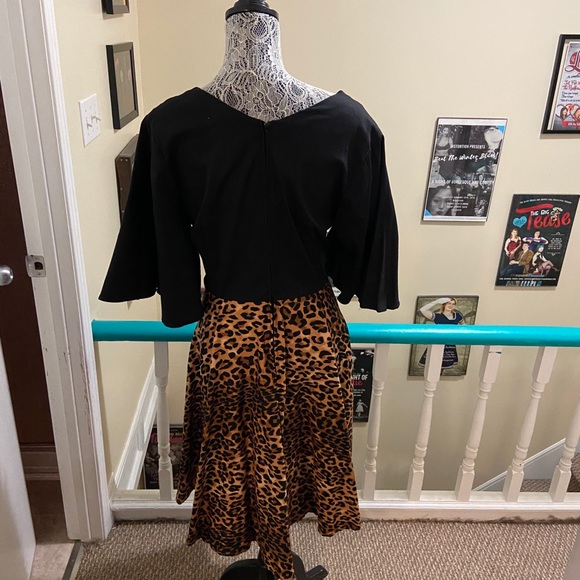 Vivacious Vixen Apparel Sz 3X Black/Leopard Dress - Picture 2 of 3